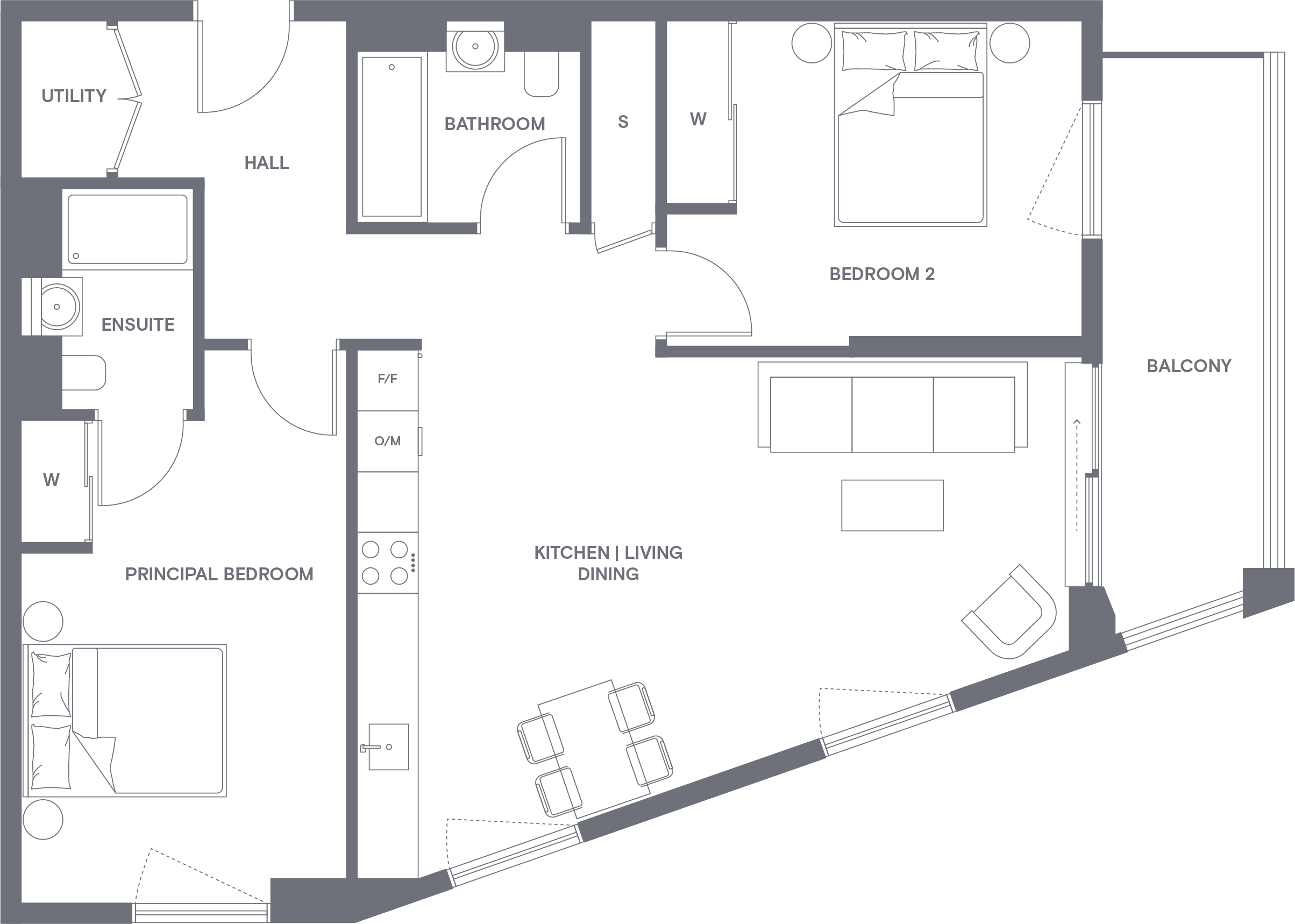 Studio floorplan