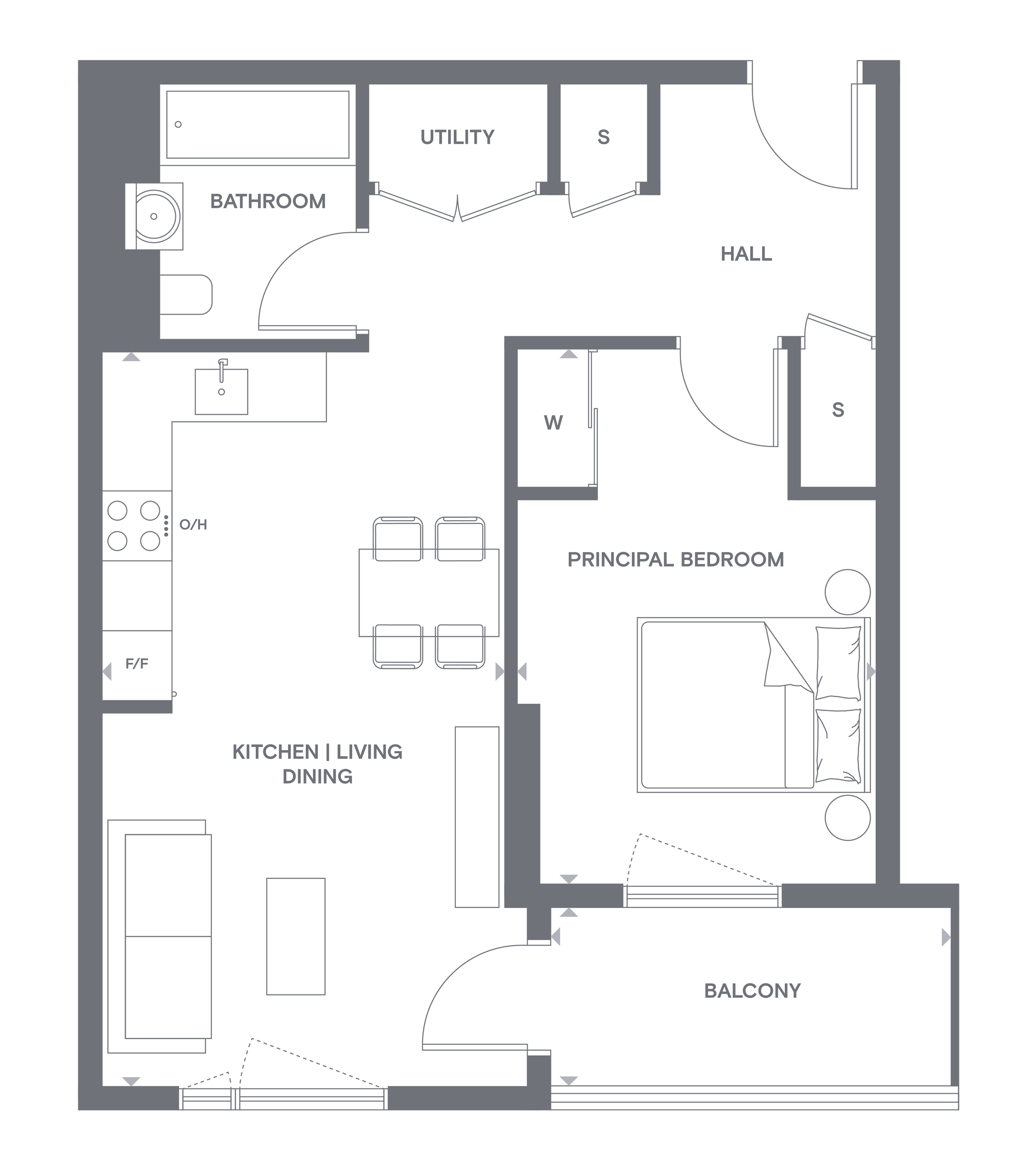 Studio floorplan