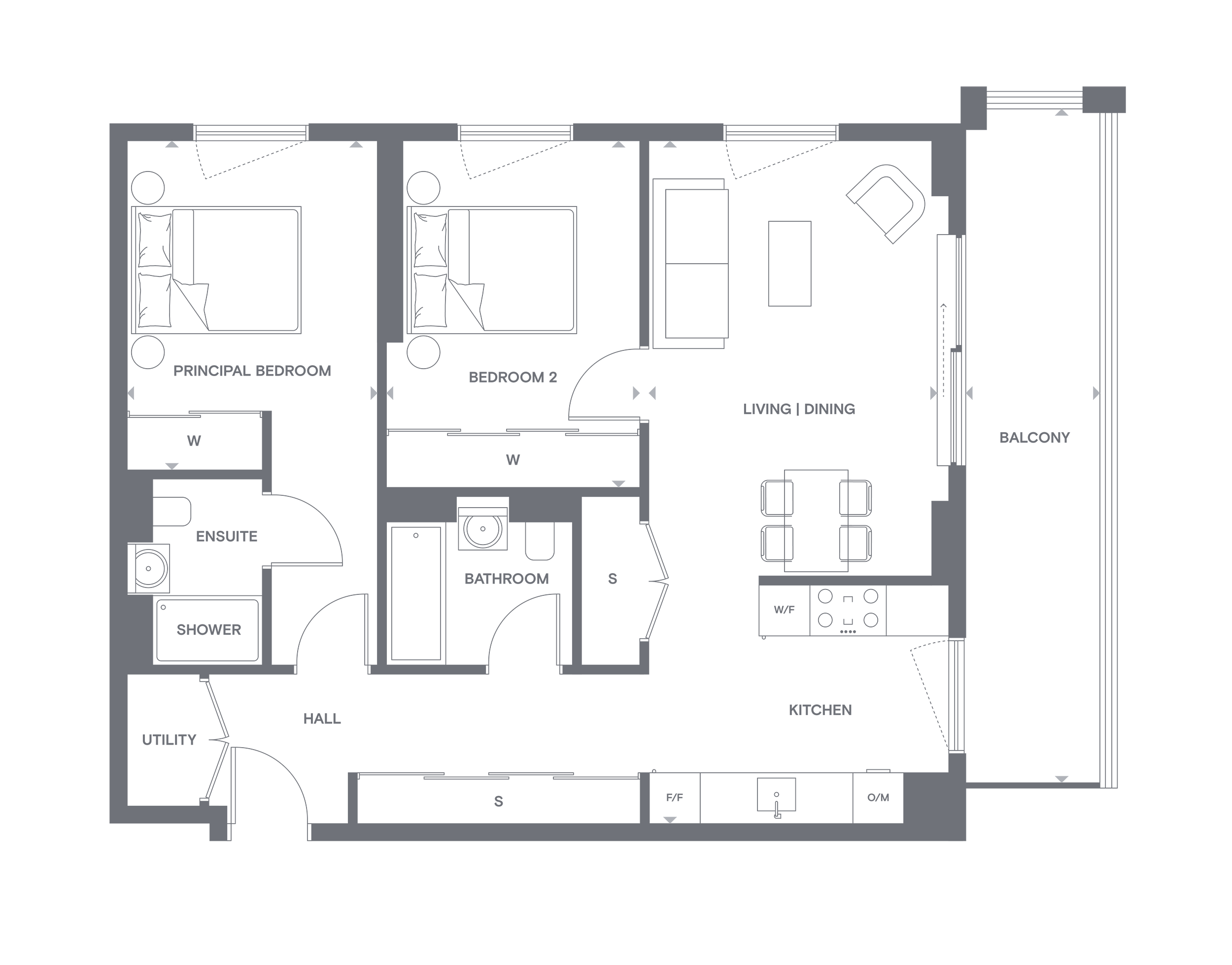Studio floorplan