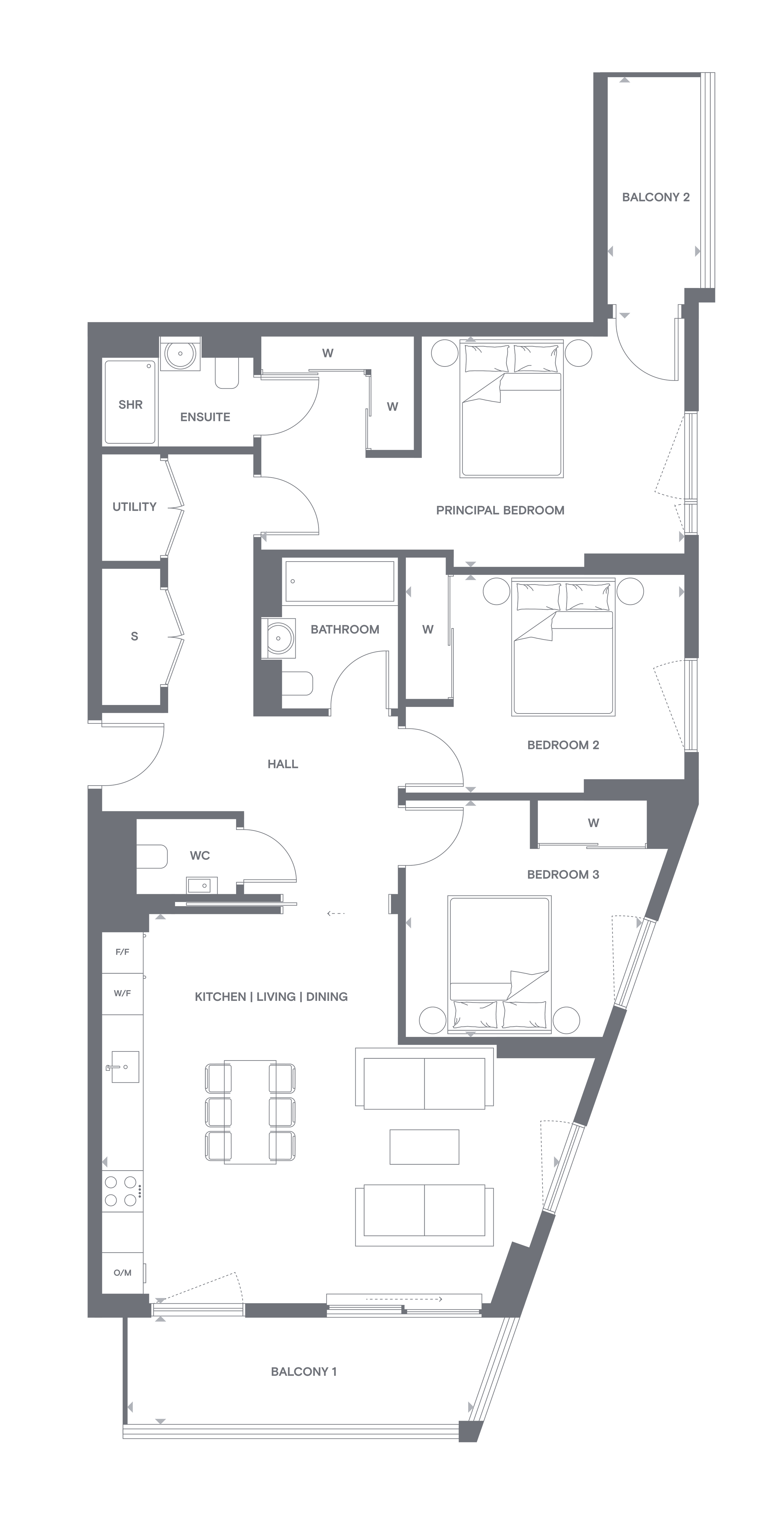 Studio floorplan
